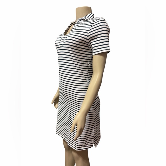 NWT Southern Tide Sz XS Demi Navy White Stripe Short Sleeve Polo Dress Cotton - Picture 5 of 11